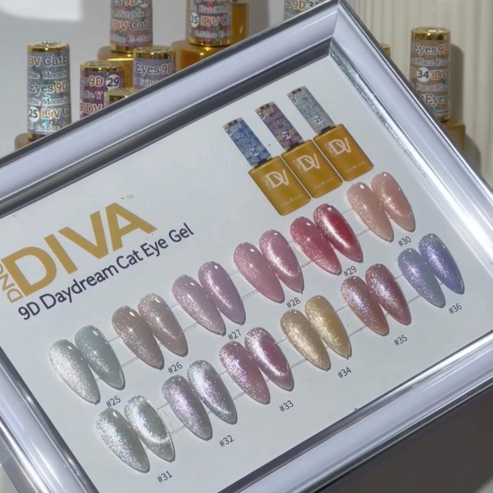 DIVA Framed Color Chart — 9D Cat Eye Daydream – DND Gel